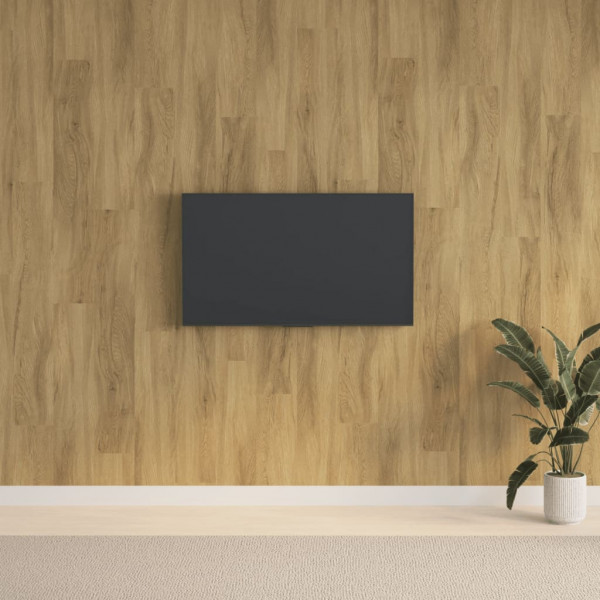 Paneles de pared con aspecto de madera PVC marrón 2.06 m² D