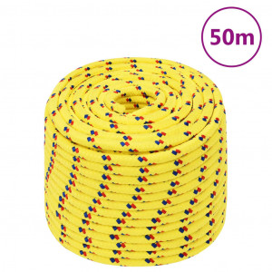 Corda de barco de polipropileno amarelo 12 mm 50 m D