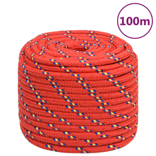 Cordas de barco de polipropileno vermelho 18 mm 100 m D