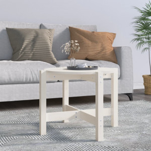 Mesa de centro de madera maciza de pino blanco 62.5x45 cm D