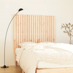 Cabecero de cama de pared madera maciza de pino 127.5x3x110 cm D