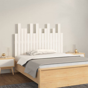 Cabecero de cama de pared madera maciza pino blanco 108x3x80 cm D