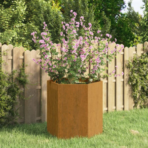 Jardinera de acero corten oxidado 40x40x45 cm D