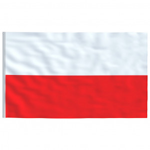 Mástil y bandera de Polonia aluminio 5.55 m D