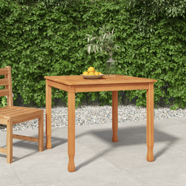 Mesa de jantar de jardim madeira maciça de teca 85x85x75 cm D