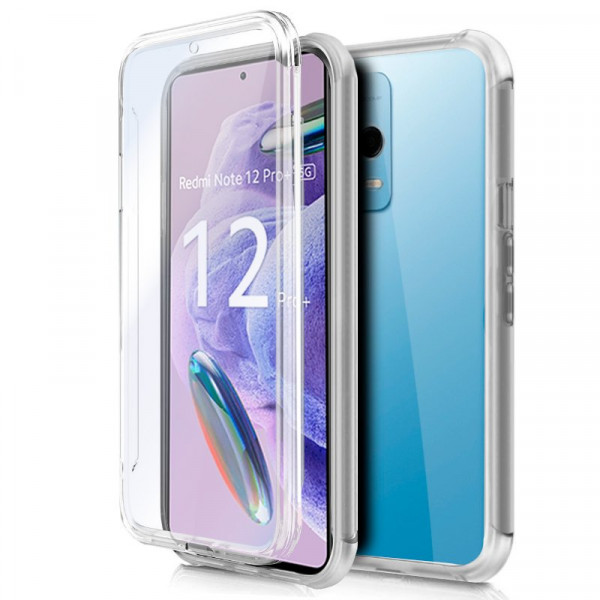 Fundação COOL Silicone 3D para Xiaomi Redmi Note 12 Pro Plus 5G (Border Transparent + Trasera) D