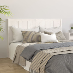 Cabecero de cama madera maciza de pino blanco 185.5x4x100 cm D