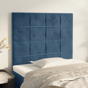 Cabeceiras 2 unidades de veludo azul escuro 80x5x78/88 cm D