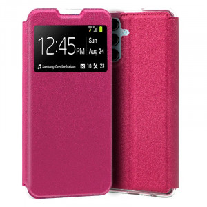 Fundação COOL Capa de Flip para Samsung A145 Galaxy A14 / A14 5G luz rosa D