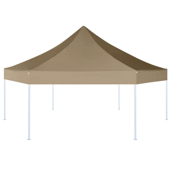 Carpa plegable emergente hexagonal 3.6x3.1 m taupé 220g/m² D