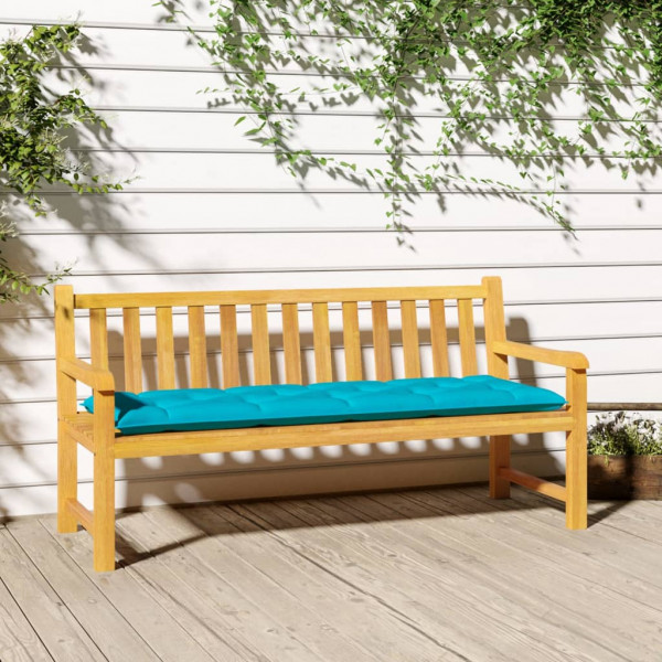 Almofada para banco de jardim em tecido Oxford turquesa 150x50x7 cm D