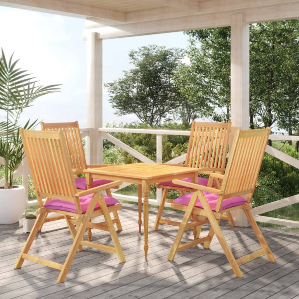 Acessórios de cadeira de jardim de tela Oxford rosa 50x50x7 cm D