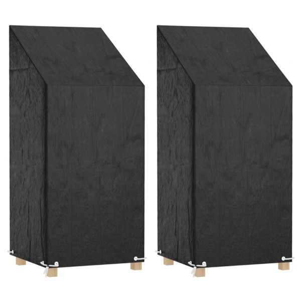 Capas para cadeiras de jardim 2 unidades 8 ilhós de polietileno 65x65x110/150cm D