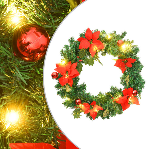 Guirlanda de Natal com luzes LED verde PVC 60 cm D