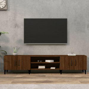 Mueble para TV madera contrachapada marrón roble 180x31.5x40 cm D