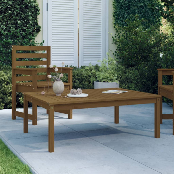 Mesa de jardim madeira maciça pinheiro marrom mel 121x82.5x45 cm D