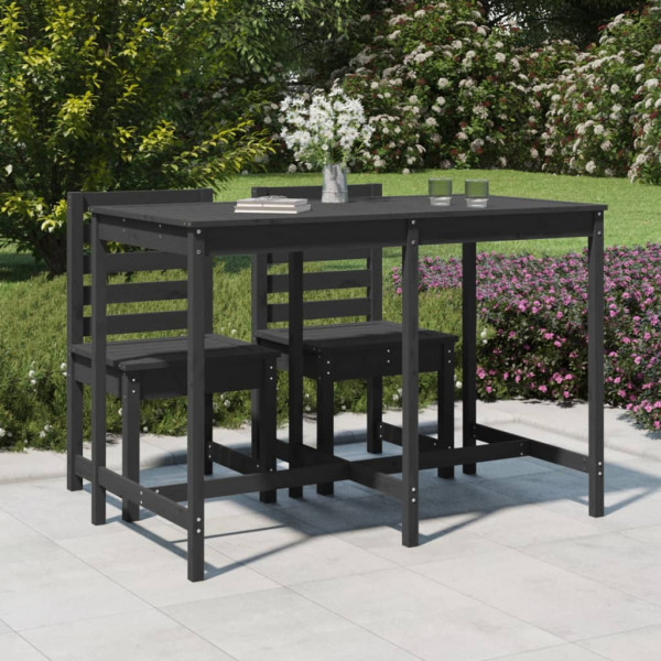 Mesa de jardim madeira maciça pinho cinza 159.5x82.5x110 cm D