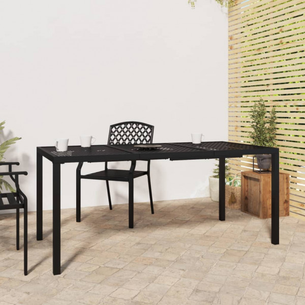 Tabela de jardim de aço cinza anthracite 165x80x72 cm D