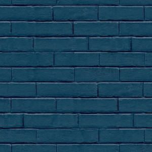 Good Vibes Papel de pared Brick Wall azul D