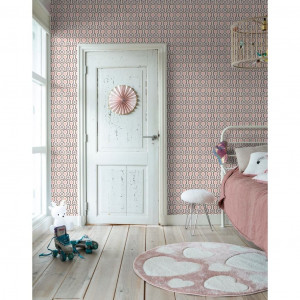 Good Vibes Papel de pared Hexagon Pattern rosa y morado D