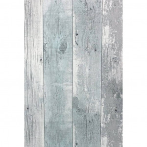 Topchic Papel de pared Wooden Planks gris y azul D