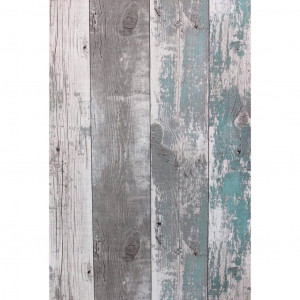 Topchic Papel de parede Wooden Planks cinza escuro e azul D