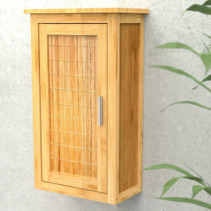 EISL Armário alto com porta de bambu 40x20x70 cm D