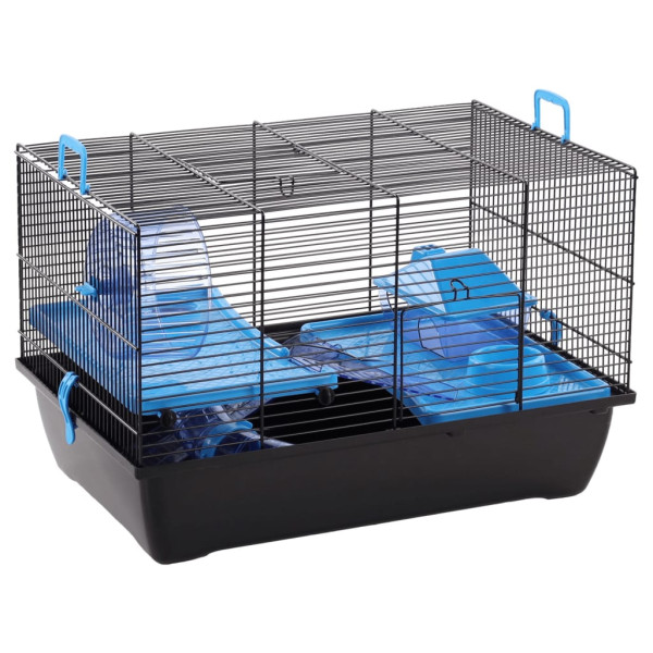 FLAMINGO Caixa para hamster Jarro 2 preto e azul 50,5x33x32,5 cm D