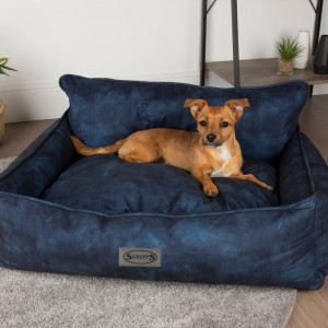 Scruffs & Tramps Cama para perros azul marino L 90x70 cm D