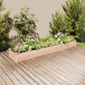 Jardinera arriate con forro madera maciza abeto 240x45x25 cm D