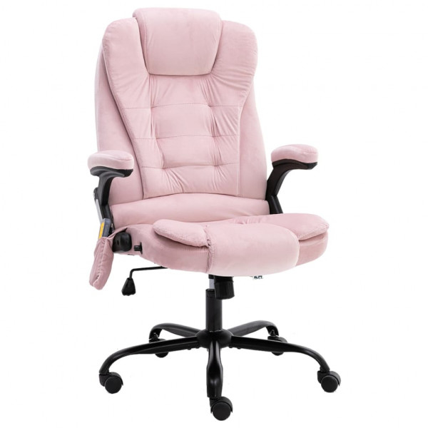 Sillón de oficina de masaje terciopelo rosa D