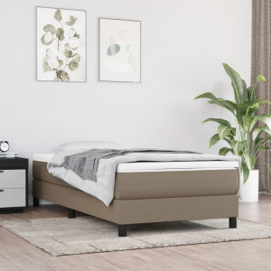 Colchón de muelles ensacados tela gris taupe 90x190x20 cm D