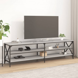 Mueble para TV madera contrachapada gris Sonoma 180x40x50 cm D