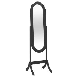 Espejo de pie madera contrachapada negro 45.5x47.5x160 cm D