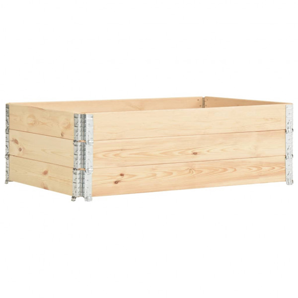 Caja de palés 3 unidades madera maciza de pino 50x150 cm D