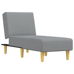 Chaise longue tecido cinzento-claro H