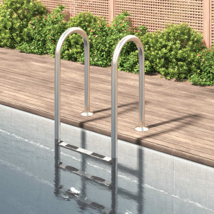 Escada para piscina em aço inox 304 54x38x158 cm D