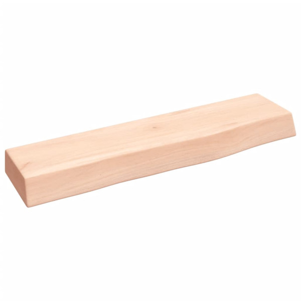 Estante de pared madera maciza de roble sin tratar 40x10x4 cm D