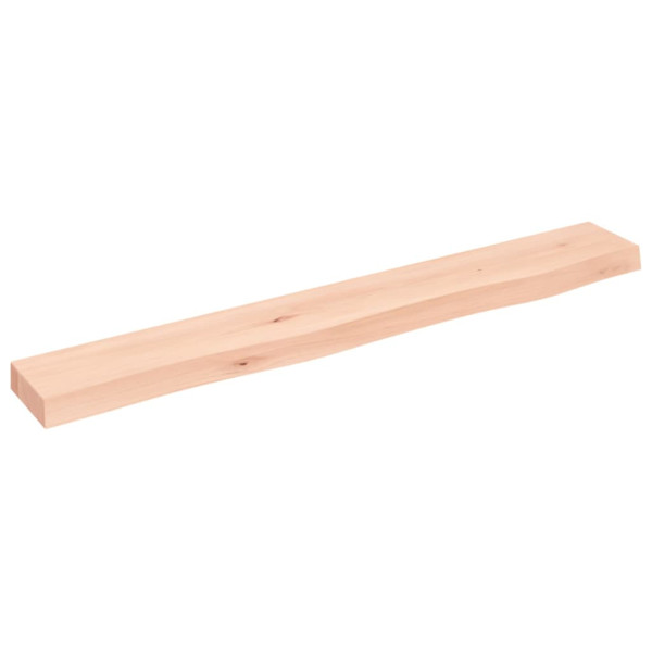 Estante de pared madera maciza de roble sin tratar 80x10x4 cm D