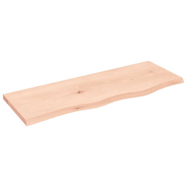 Estante de pared madera maciza de roble sin tratar 80x30x2 cm D