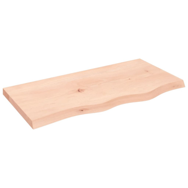 Estante de pared madera maciza de roble sin tratar 80x40x4 cm D