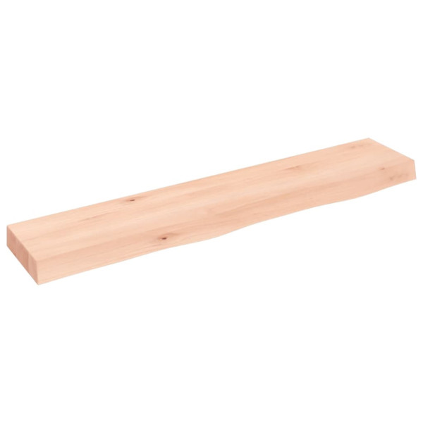 Estante de pared madera maciza de roble sin tratar 100x20x6 cm D