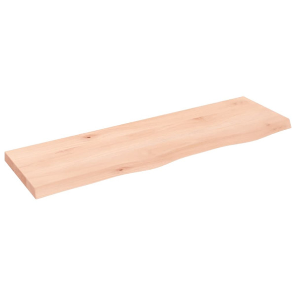 Estante de pared madera maciza de roble sin tratar 100x30x4 cm D