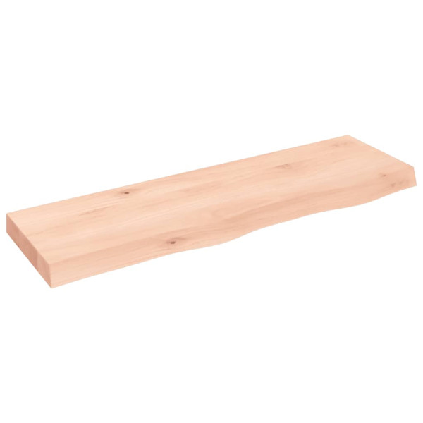 Estante de pared madera maciza de roble sin tratar 100x30x6 cm D