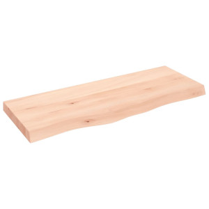 Estante de pared madera maciza de roble sin tratar 100x40x6 cm D