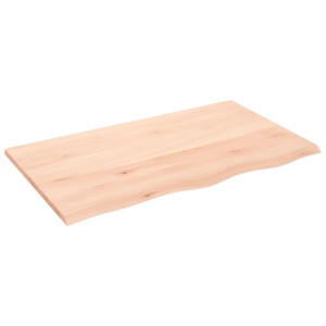 Estante de pared madera maciza de roble sin tratar 100x60x2 cm D