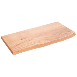 Estante de pared madera de roble tratada marrón claro 60x30x2cm D