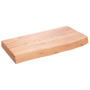 Estante de pared madera de roble tratada marrón claro 60x30x6cm D