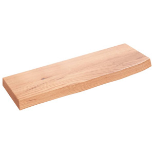 Estante de pared madera de roble tratada marrón claro 60x20x4cm D