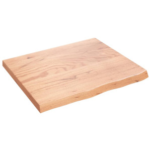 Estante de pared madera de roble tratada marrón claro 60x50x4cm D